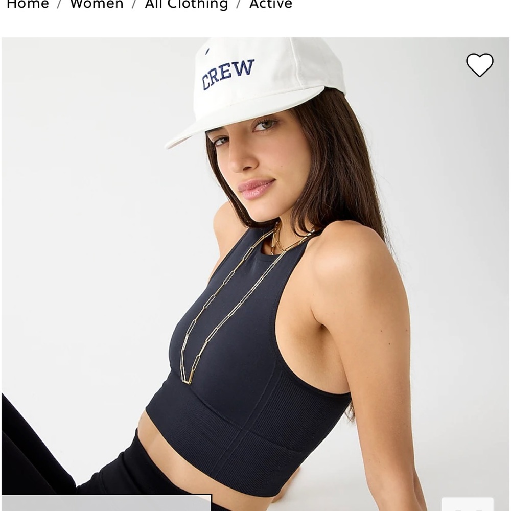 high-neck longline black top crop tank